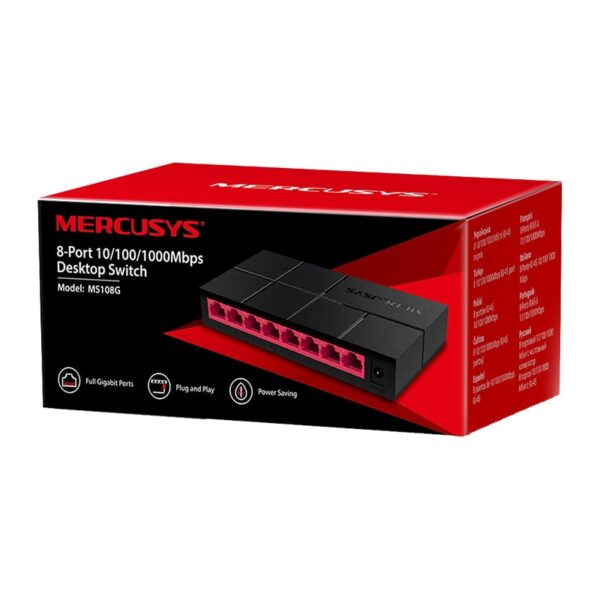 سوییچ 8 پورت مرکوسیس مدل MS108G